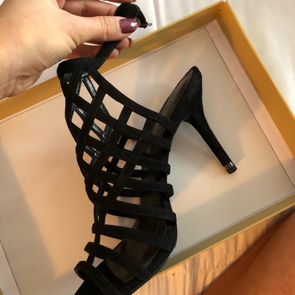 Michael kors black suede sandals size 40m - Picture 4 of 8